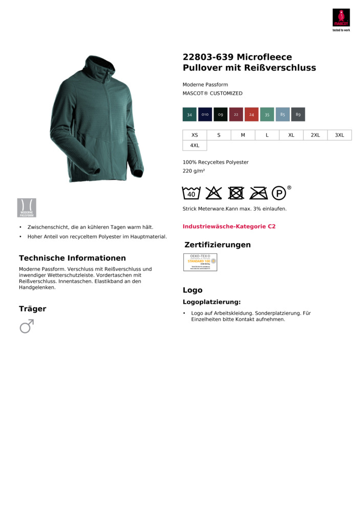 Datenblatt Zertifikat