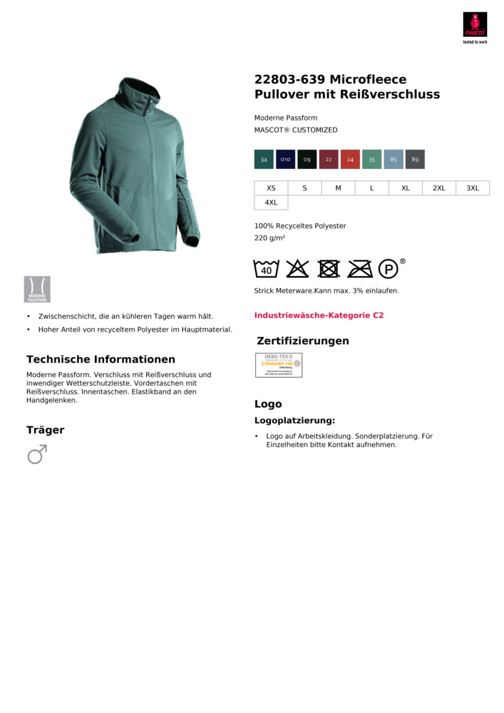 Datenblatt Zertifikat