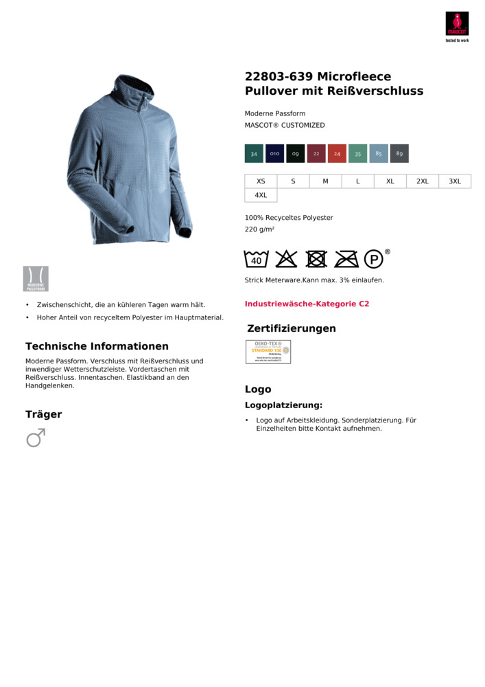 Datenblatt Zertifikat
