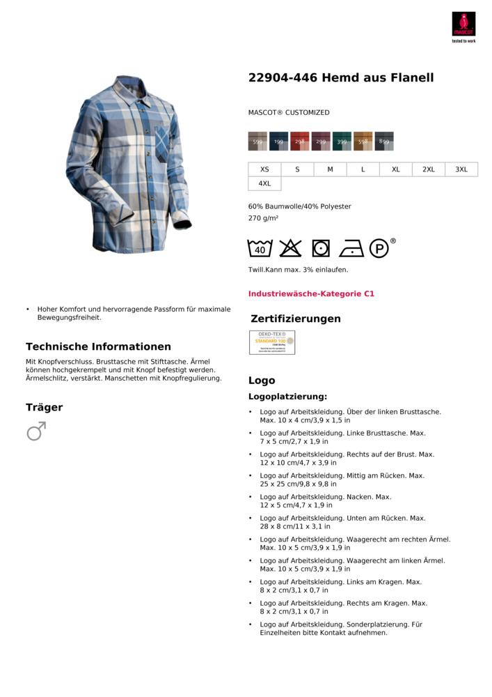 Datenblatt Zertifikat