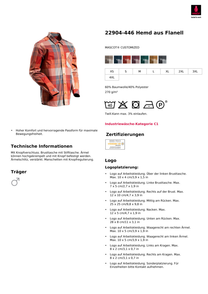 Datenblatt Zertifikat