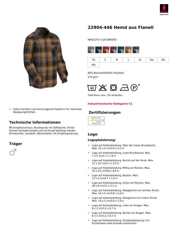 Datenblatt Zertifikat