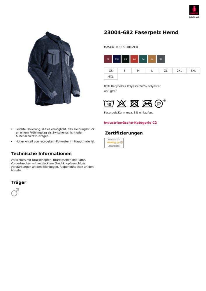 Datenblatt Zertifikat