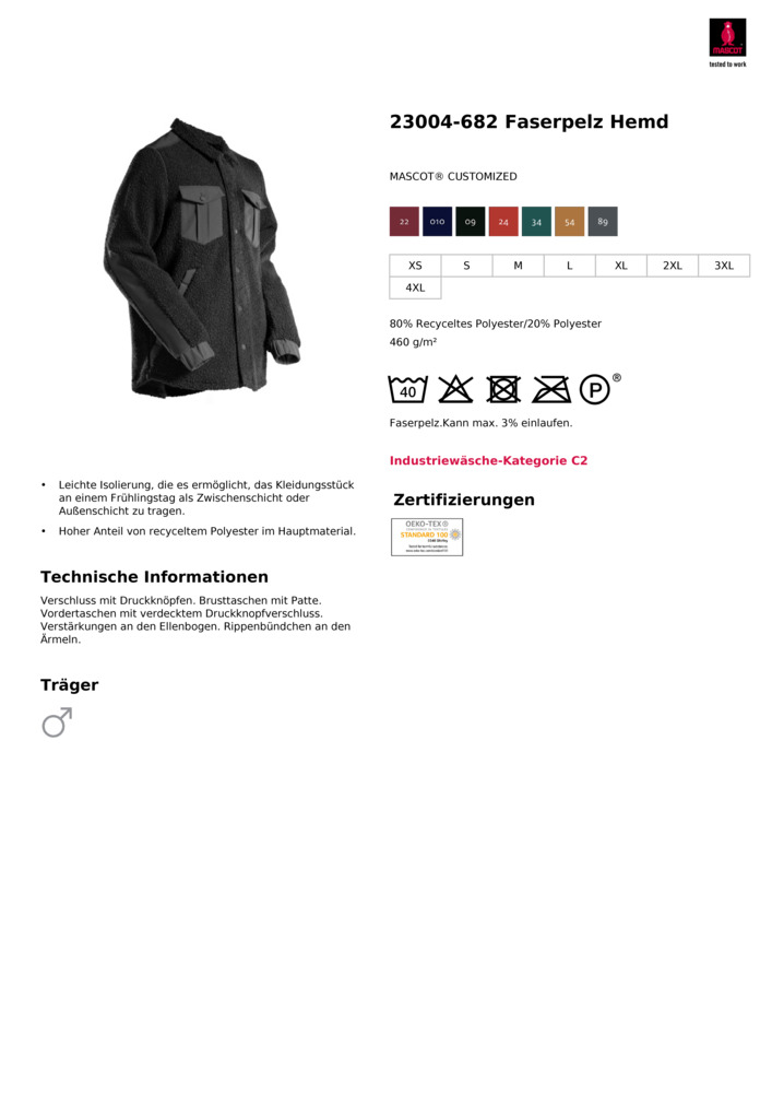 Datenblatt Zertifikat