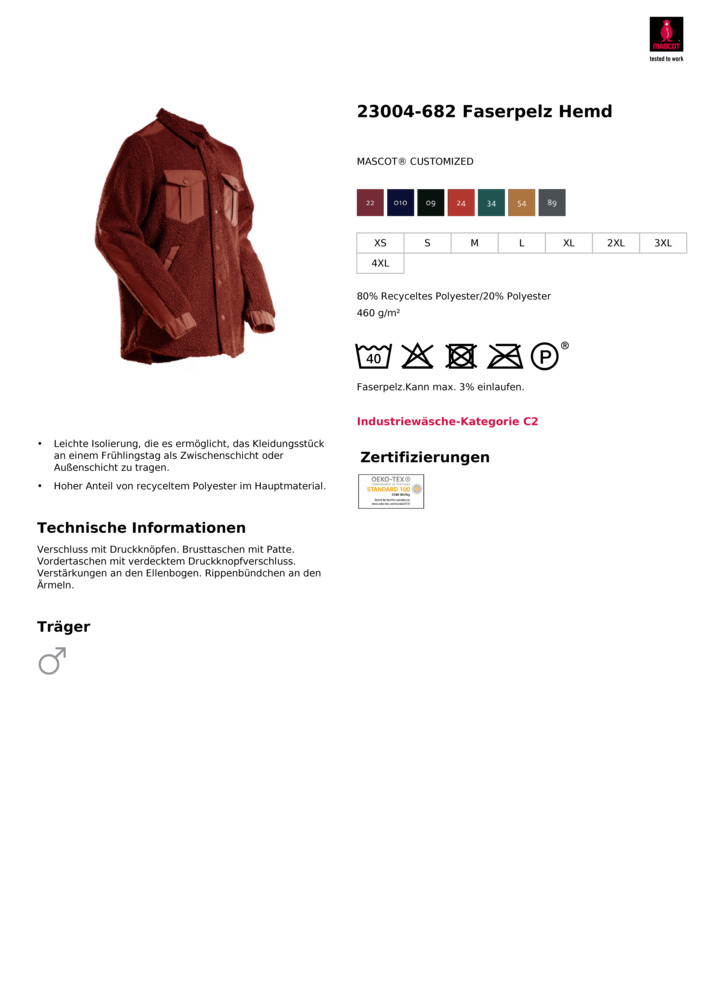 Datenblatt Zertifikat