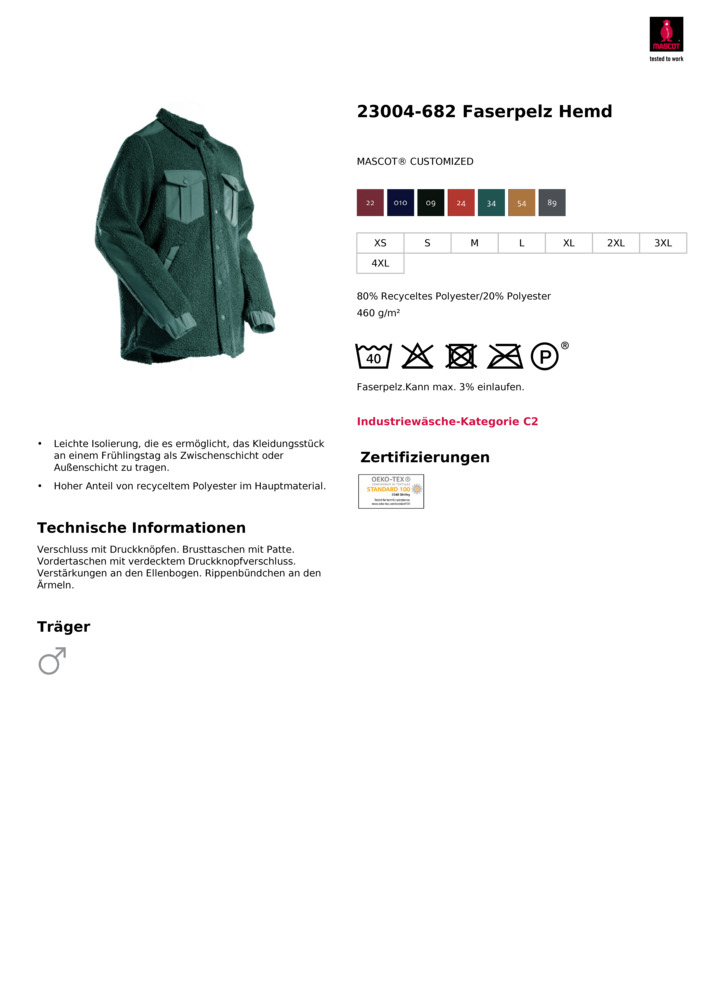 Datenblatt Zertifikat