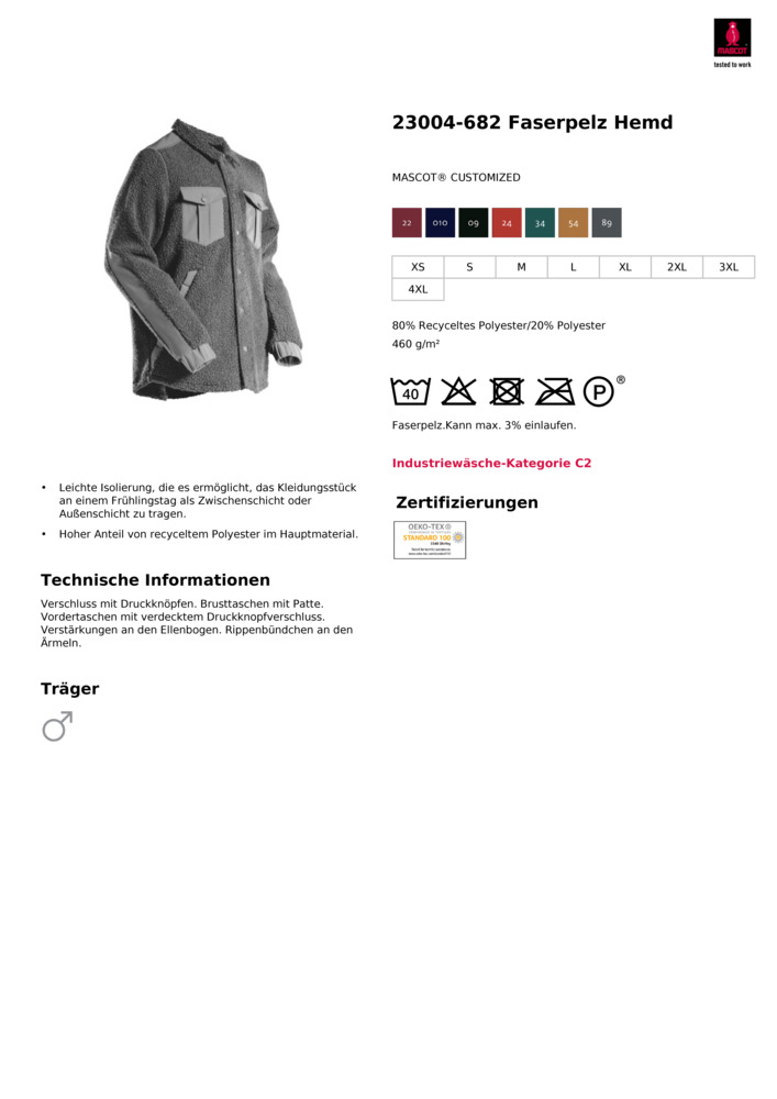 Datenblatt Zertifikat