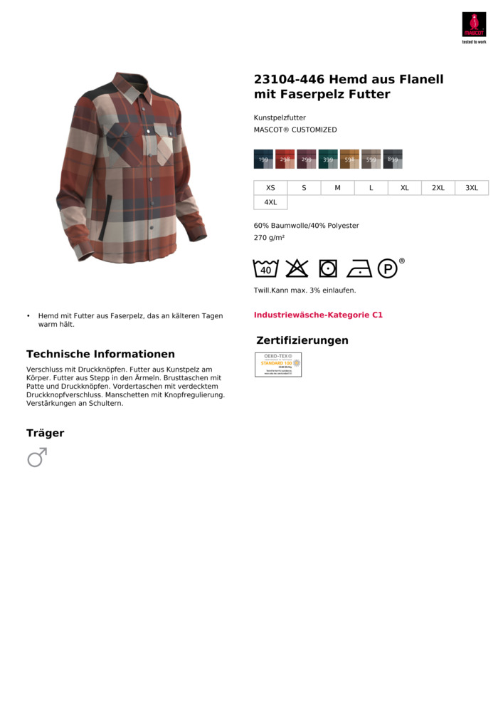 Datenblatt Zertifikat