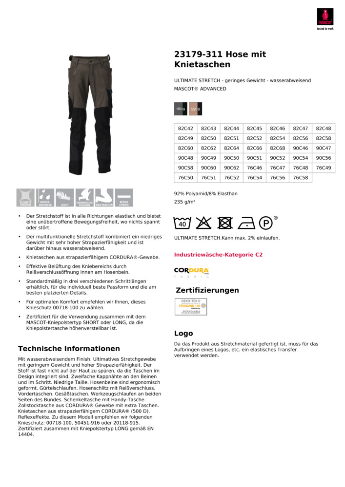 Datenblatt Zertifikat