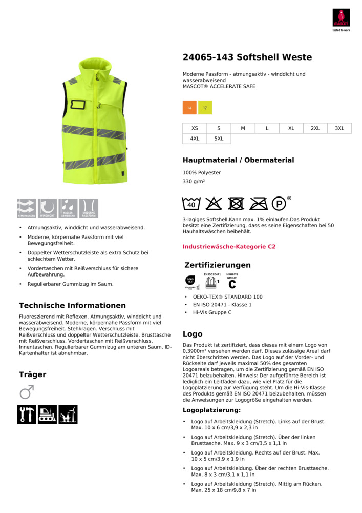 Datenblatt Zertifikat