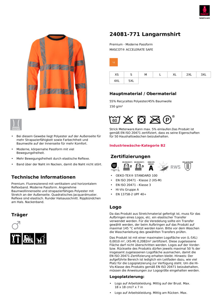 Datenblatt Zertifikat