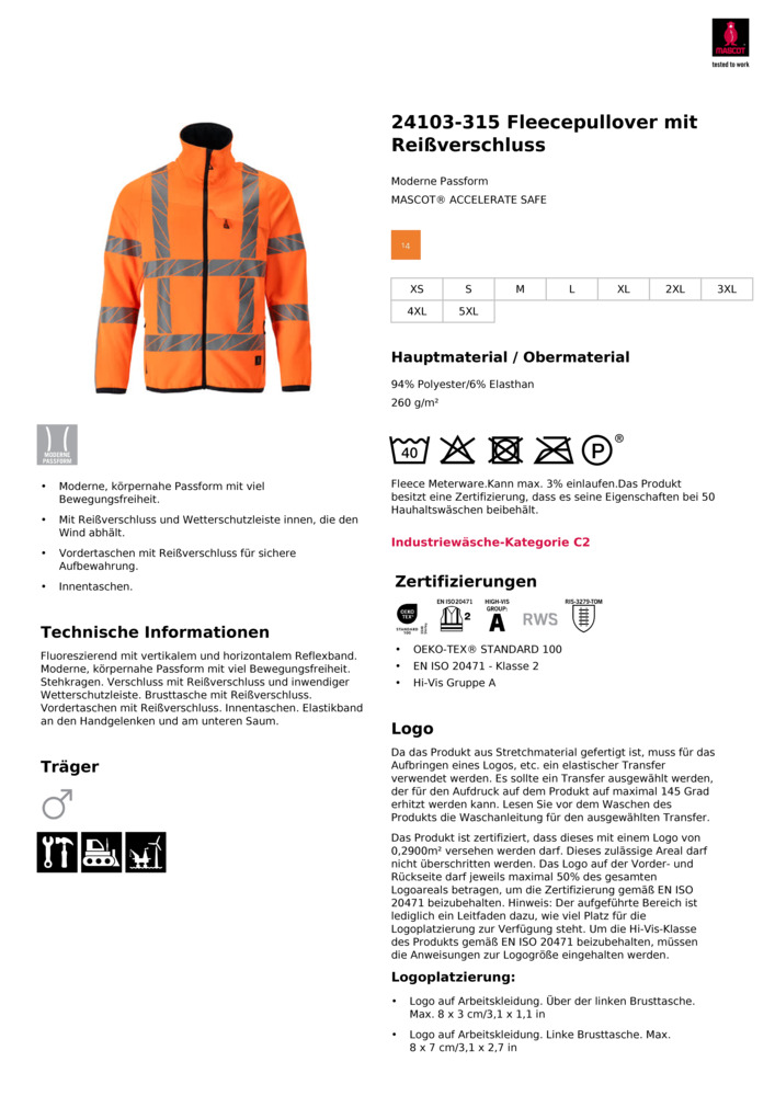 Datenblatt Zertifikat