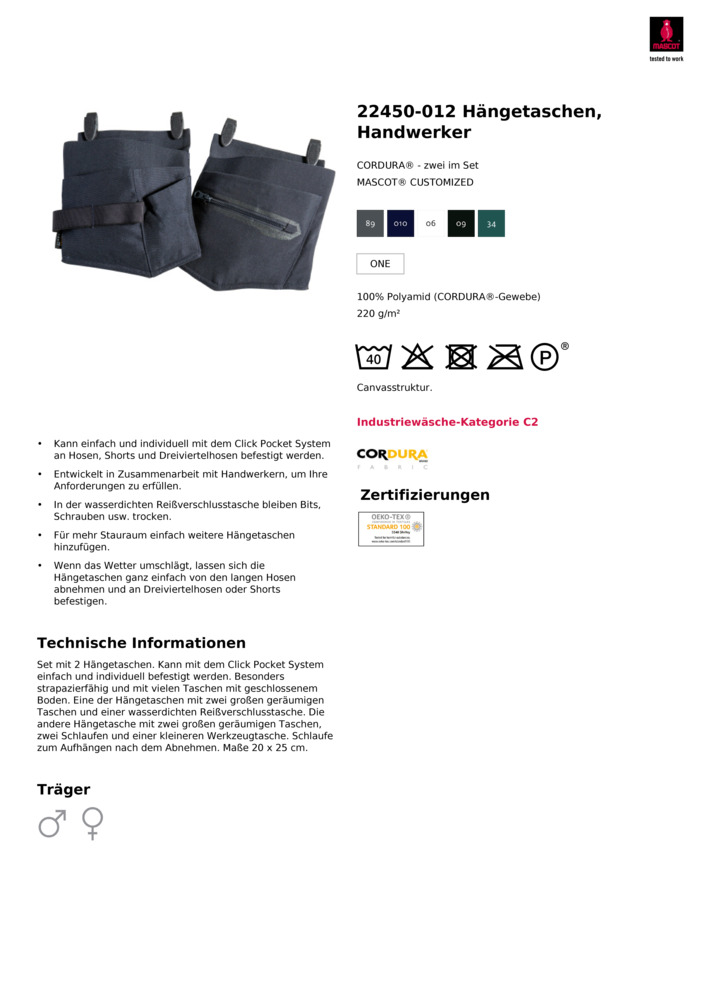 Datenblatt Zertifikat