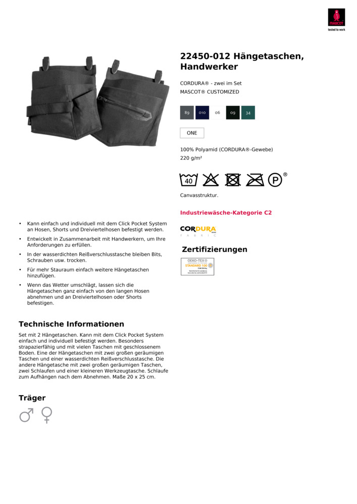 Datenblatt Zertifikat
