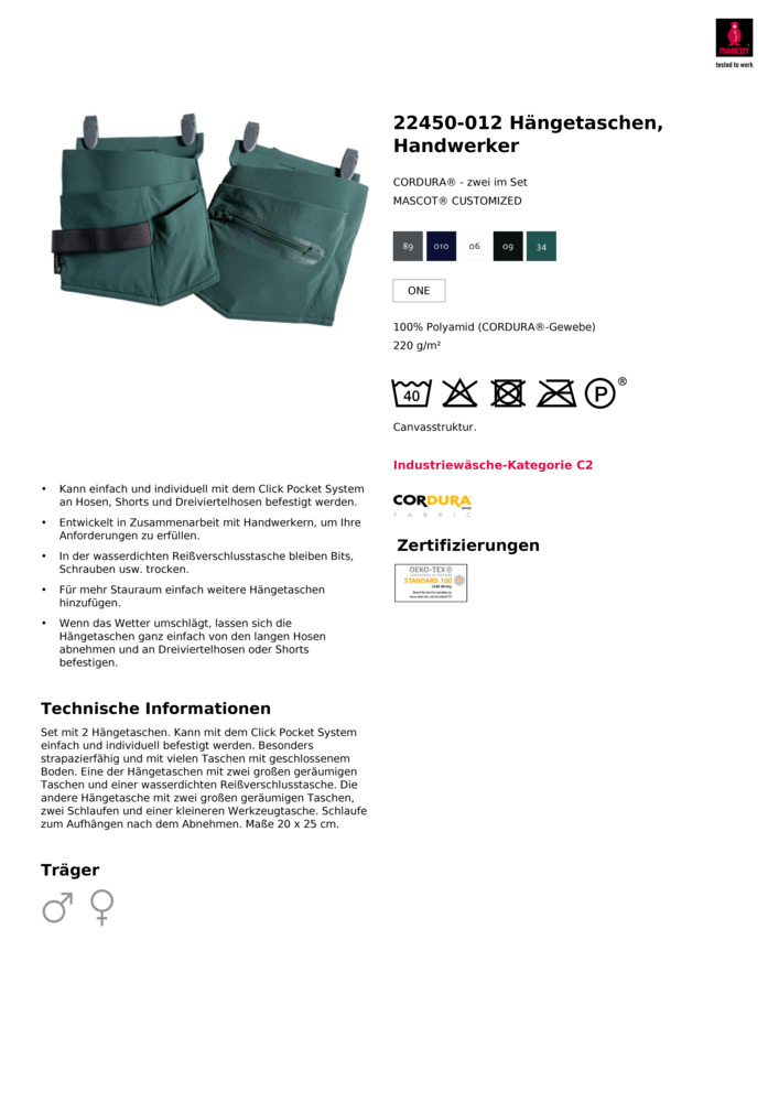 Datenblatt Zertifikat