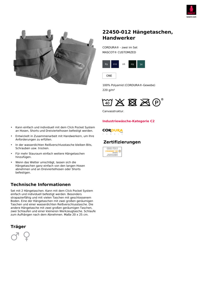 Datenblatt Zertifikat