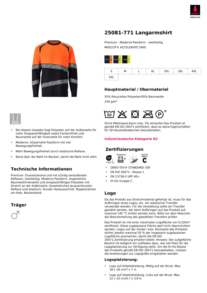 Datenblatt Zertifikat