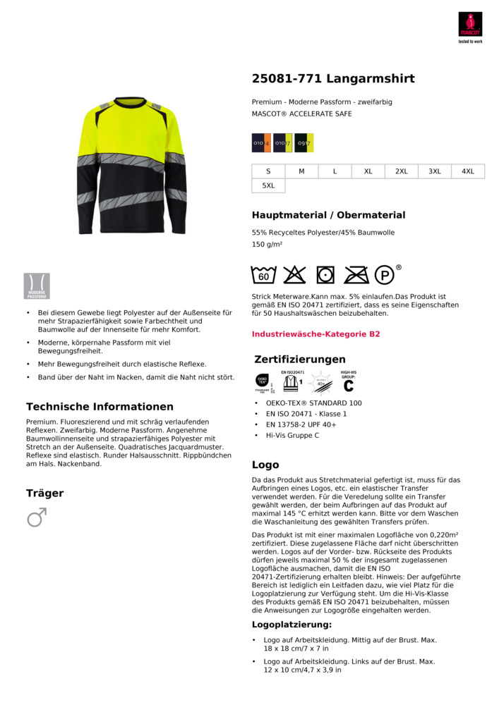 Datenblatt Zertifikat