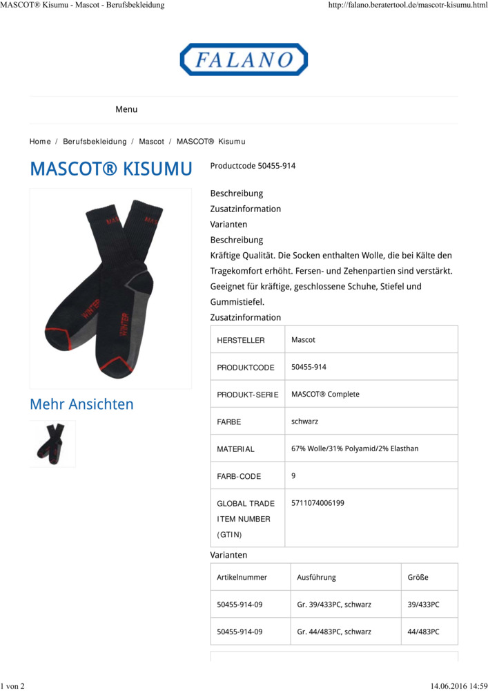 Datenblatt Zertifikat