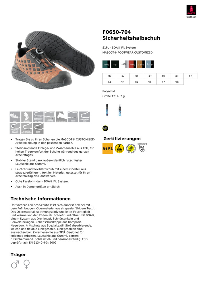 Datenblatt Zertifikat