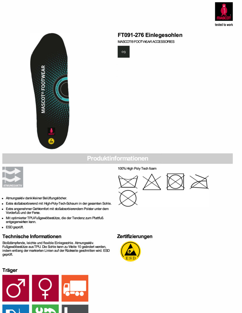 Datenblatt Zertifikat