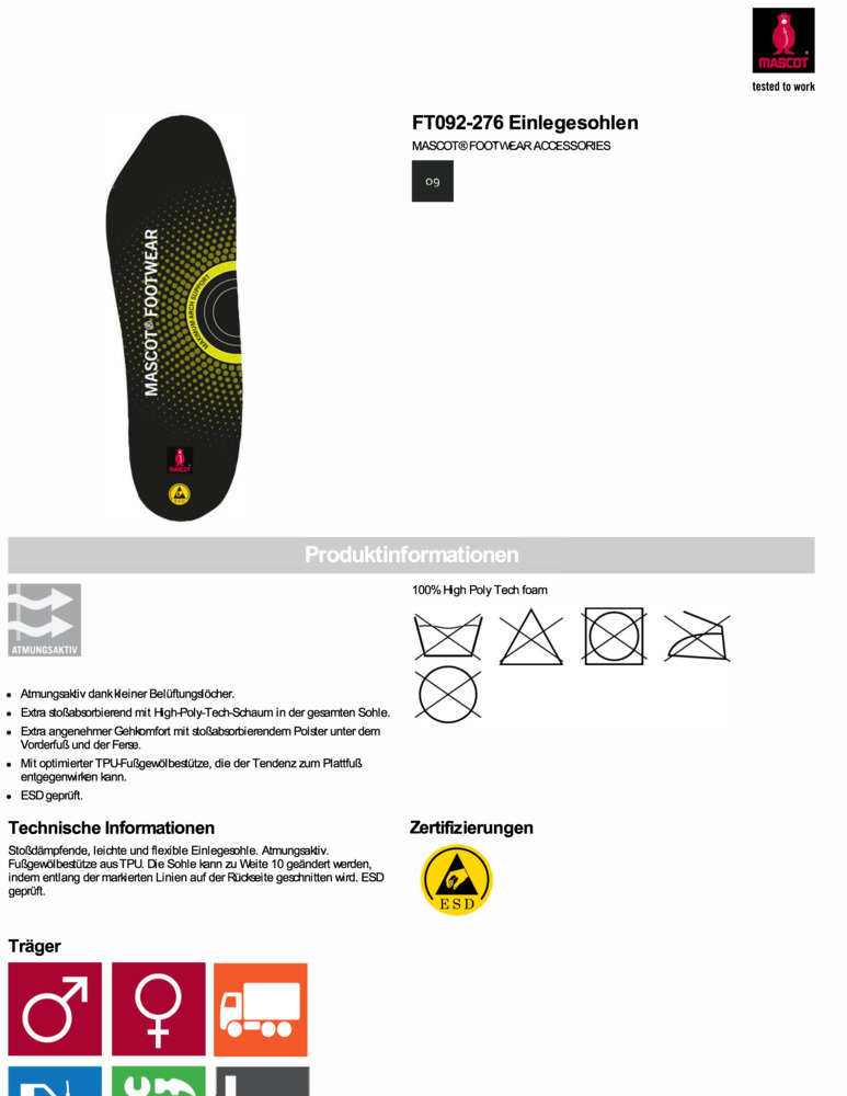 Datenblatt Zertifikat