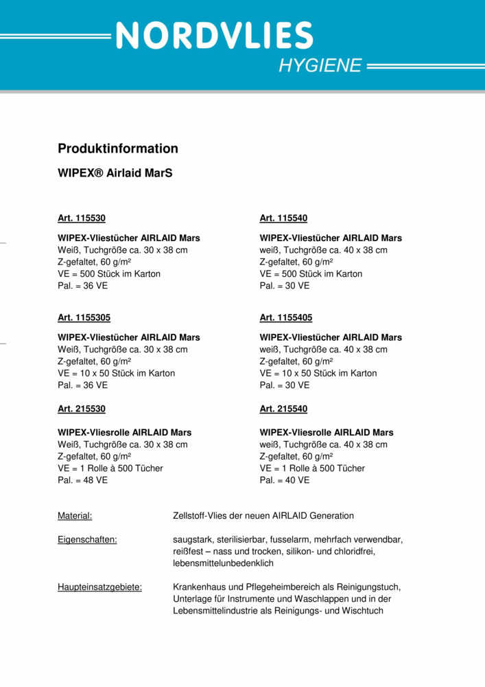 Datenblatt Zertifikat
