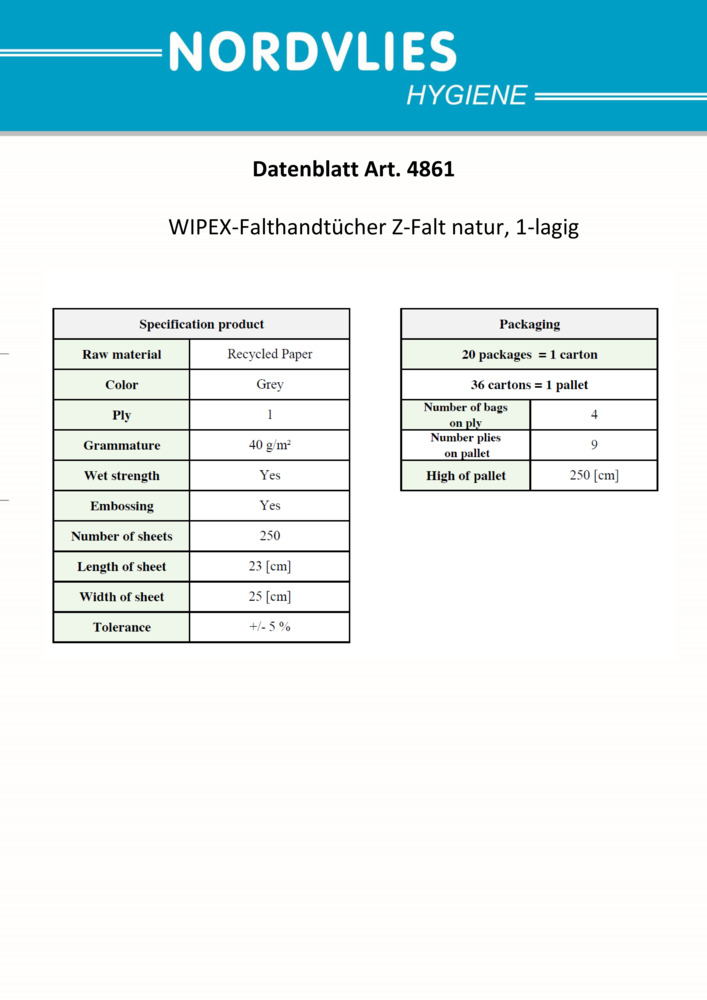 Datenblatt Zertifikat