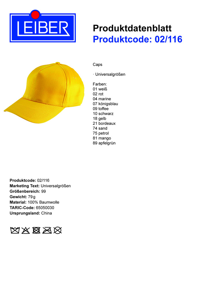 Datenblatt Zertifikat
