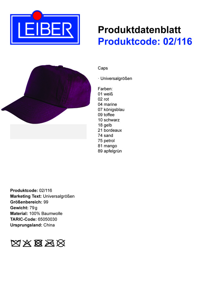 Datenblatt Zertifikat