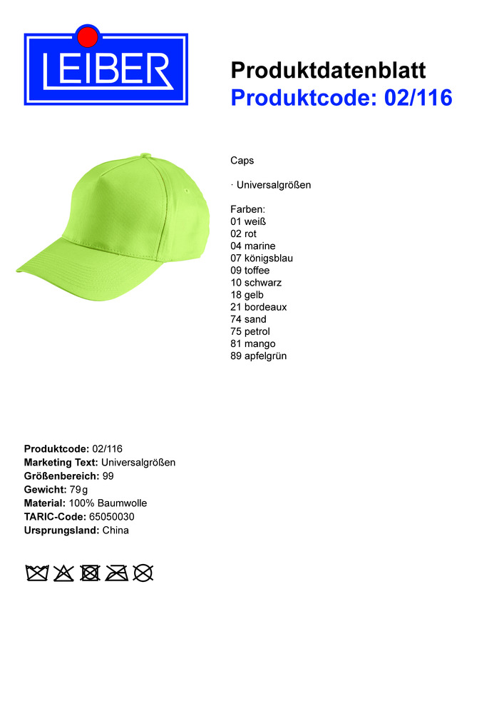 Datenblatt Zertifikat