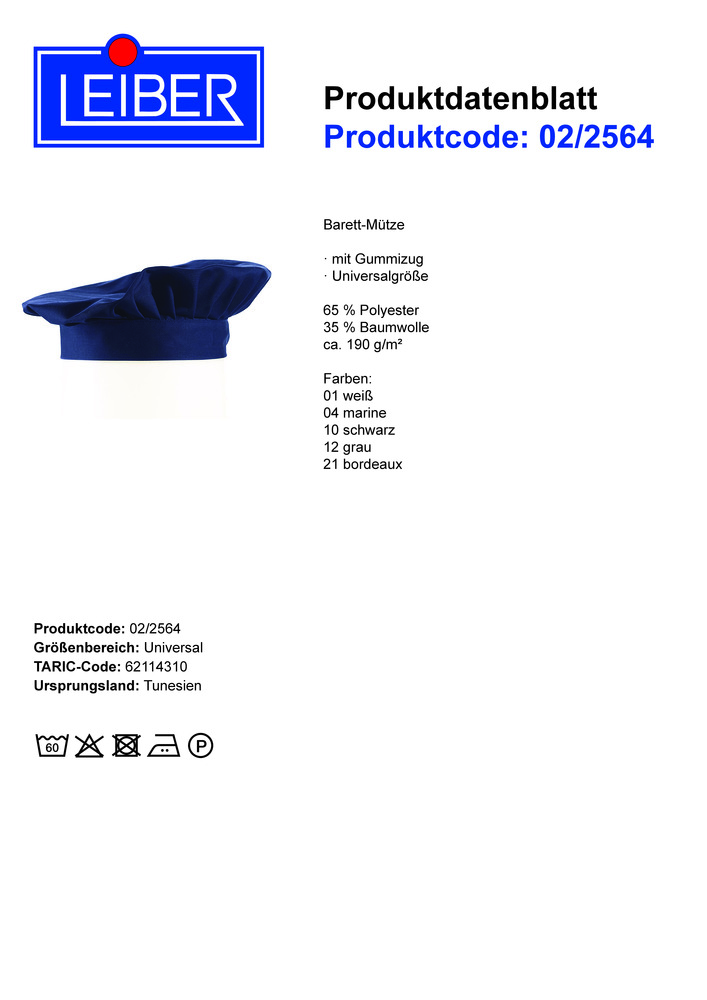 Datenblatt Zertifikat