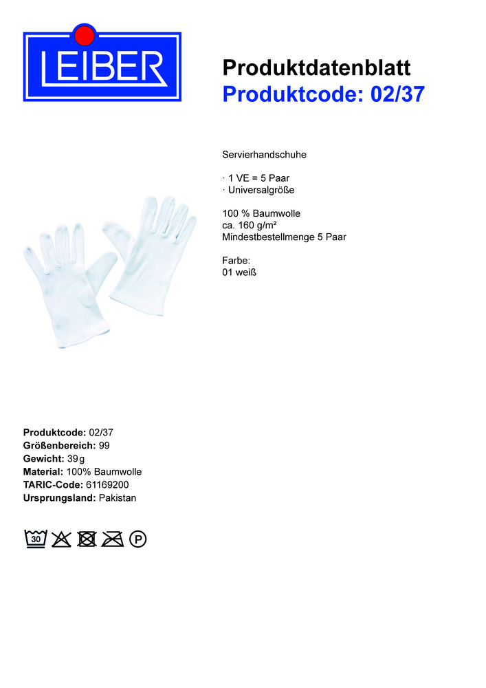 Datenblatt Zertifikat