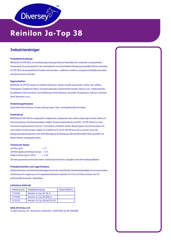 Datenblatt Zertifikat