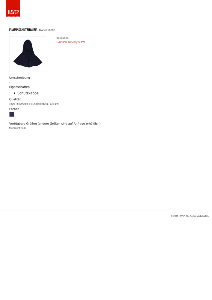 Datenblatt Zertifikat