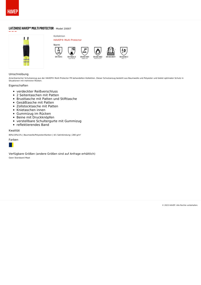 Datenblatt Zertifikat