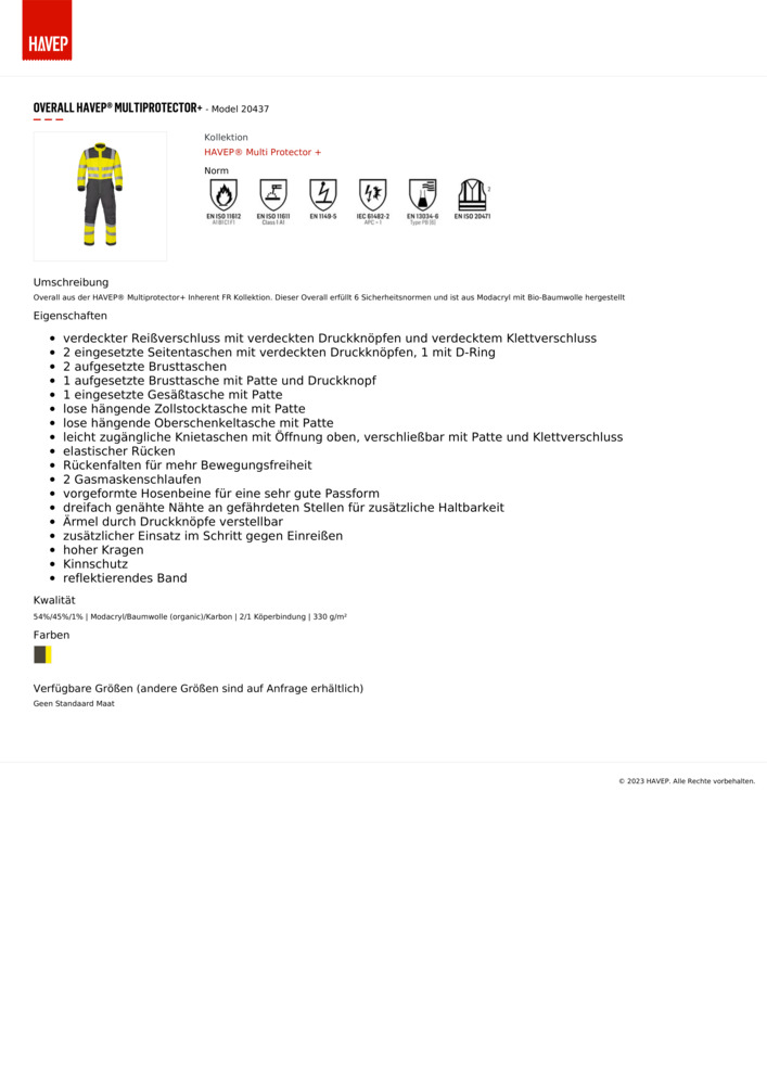 Datenblatt Zertifikat