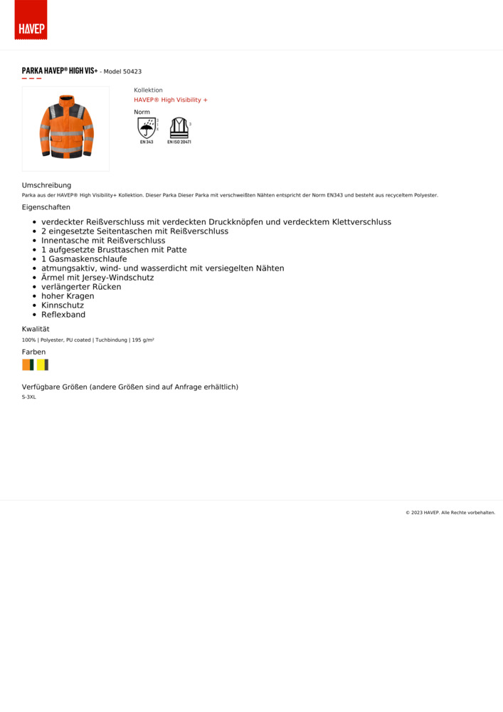 Datenblatt Zertifikat