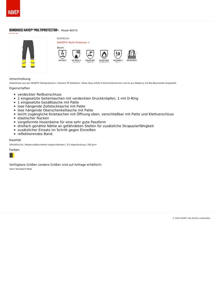 Datenblatt Zertifikat