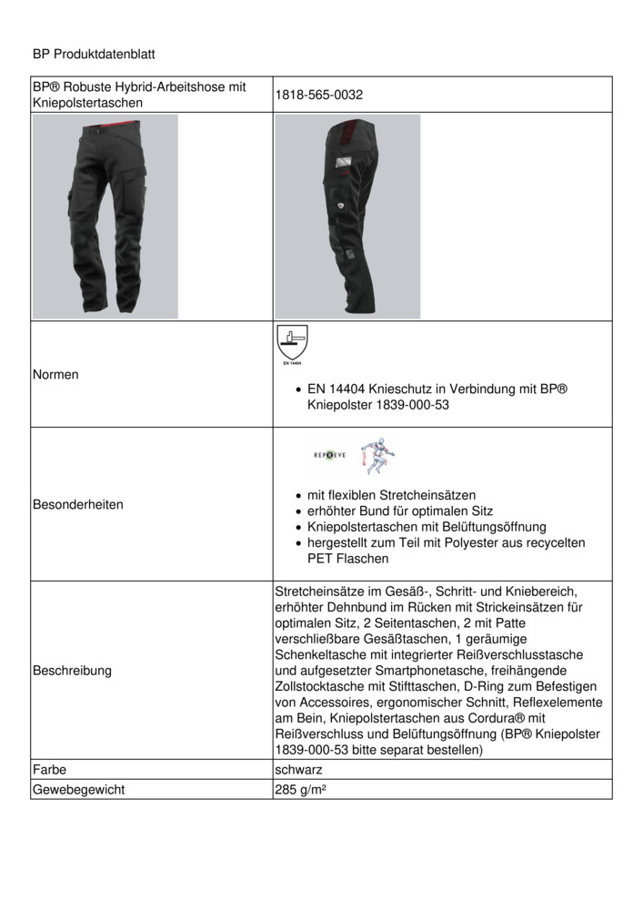 Datenblatt Zertifikat