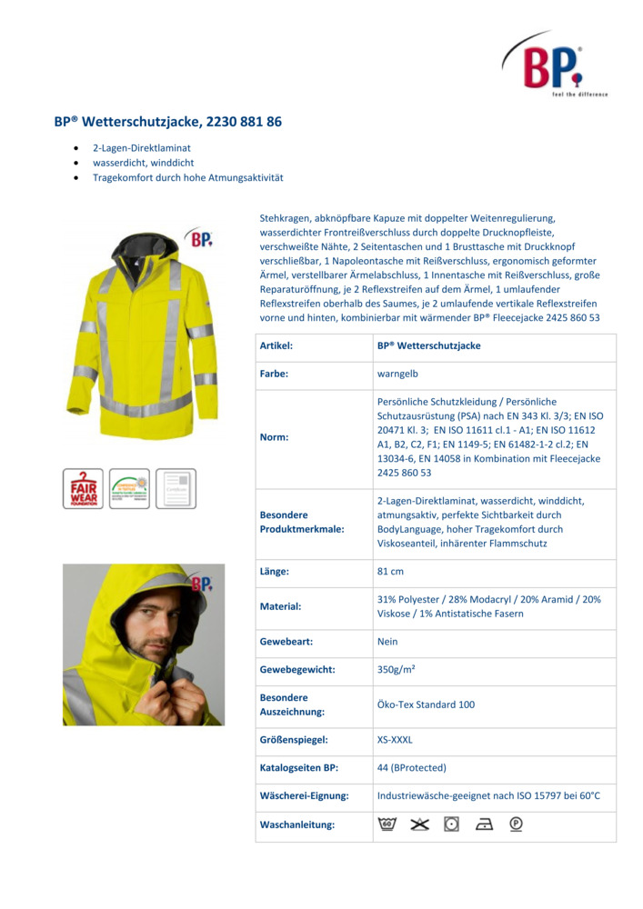 Datenblatt Zertifikat