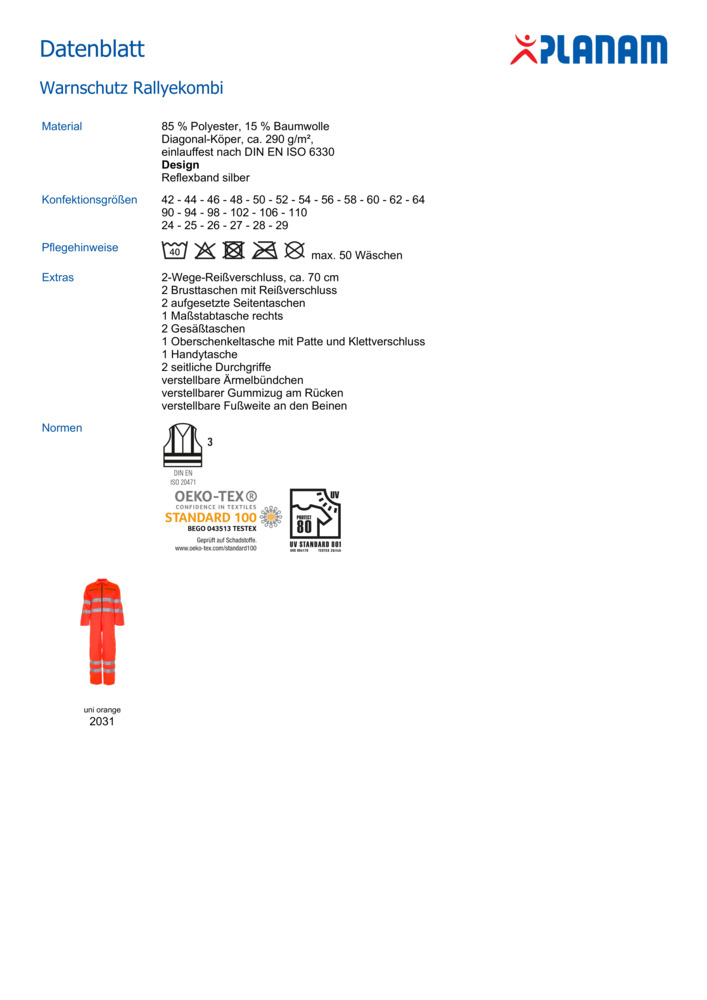 Datenblatt Zertifikat