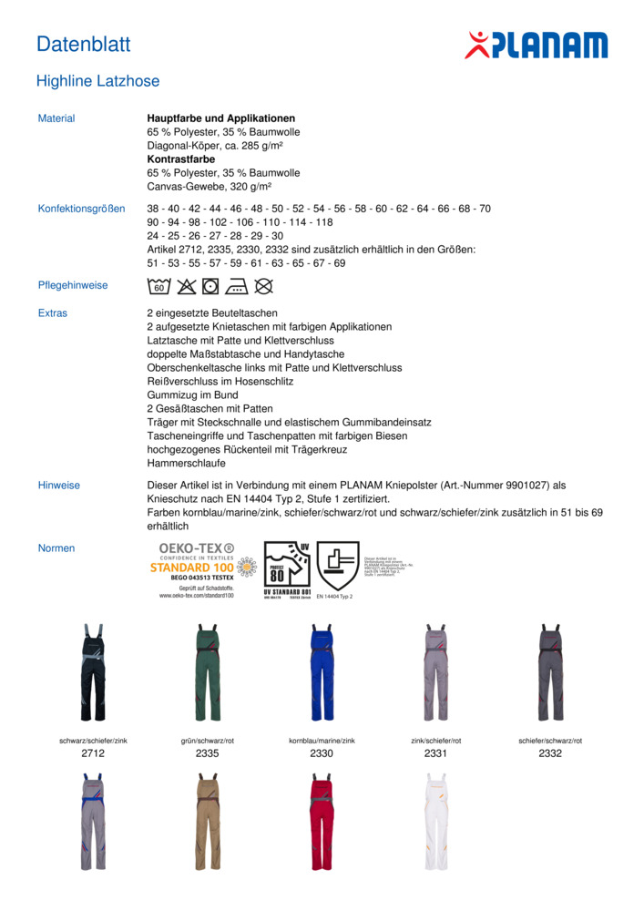 Datenblatt Zertifikat