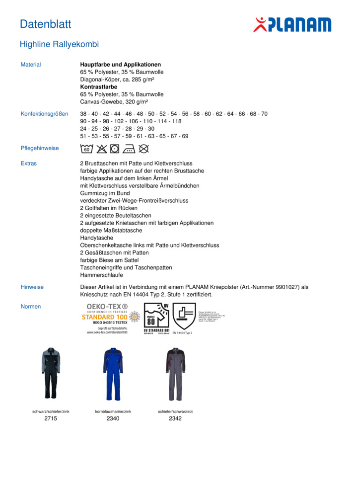 Datenblatt Zertifikat