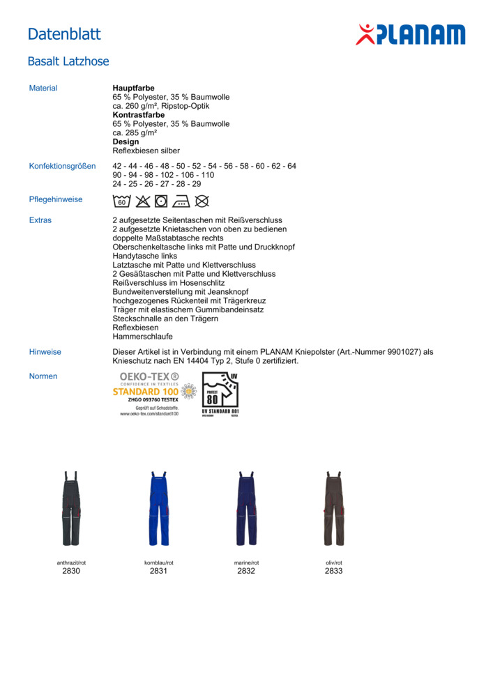 Datenblatt Zertifikat