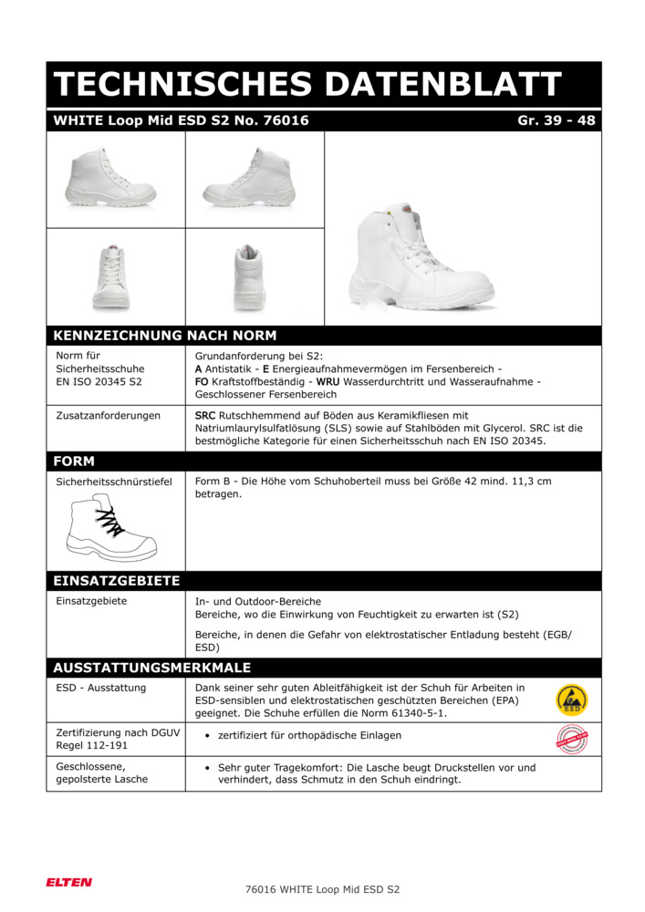 Datenblatt Zertifikat