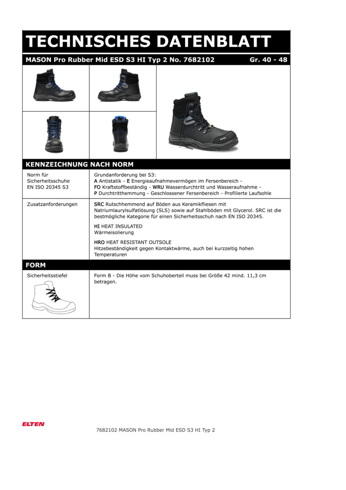 Datenblatt Zertifikat