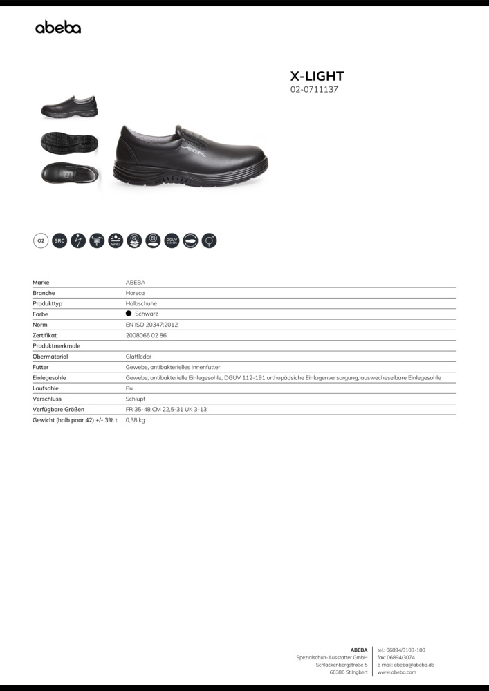 Datenblatt Zertifikat