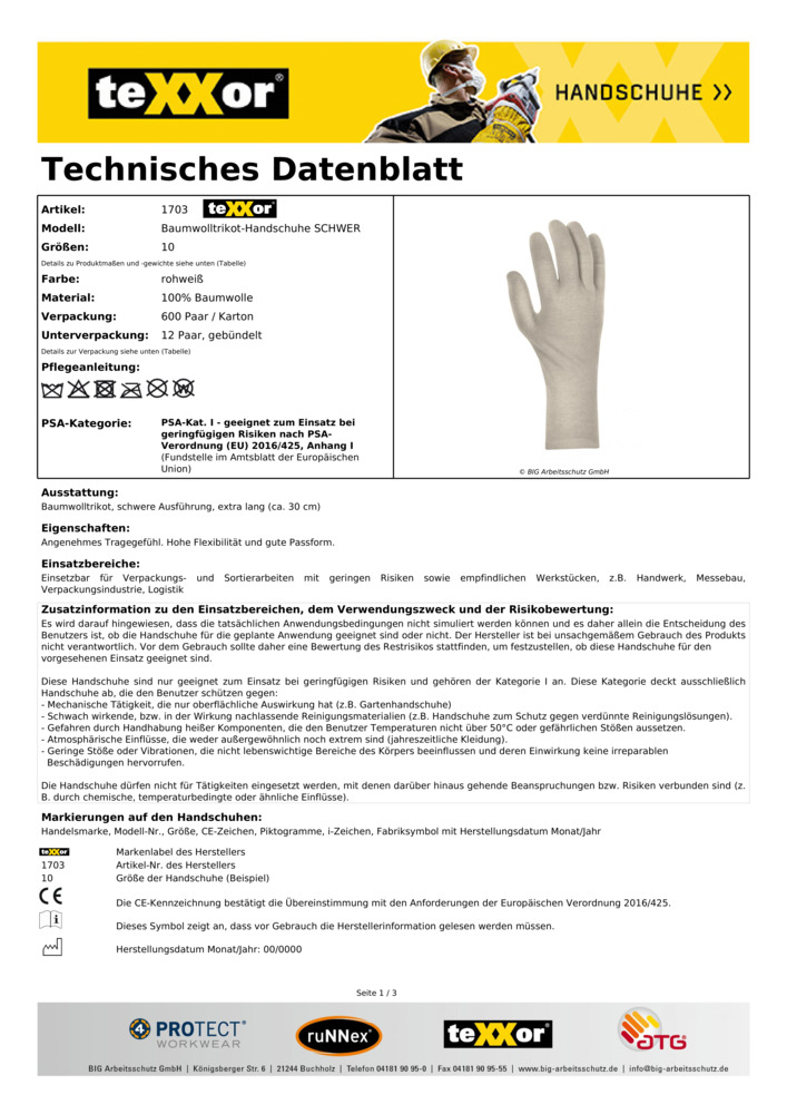 Datenblatt Zertifikat