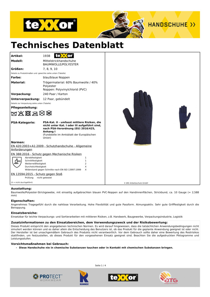 Datenblatt Zertifikat